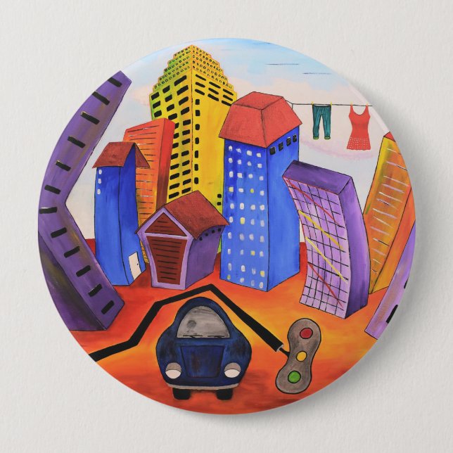 Bóton Redondo 10.16cm Não se esqueça do Crachá Wash (Frente)