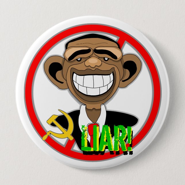 Bóton Redondo 10.16cm Nobama Button (Frente)