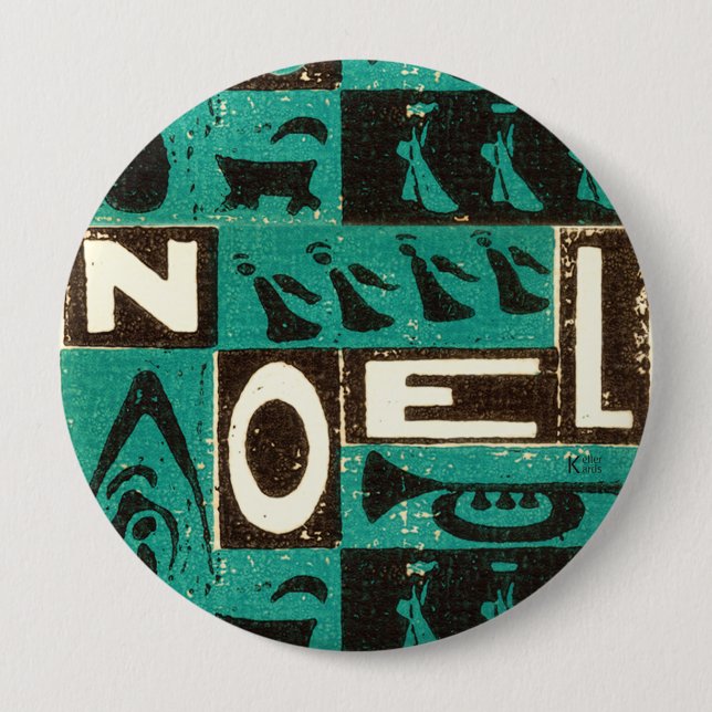 Bóton Redondo 10.16cm Noel Green (Frente)
