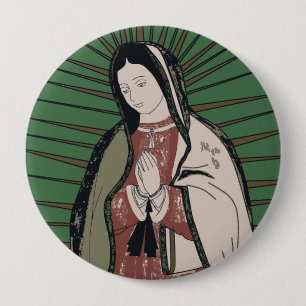 Bóton Redondo 10.16cm nossa dama de guadalupe