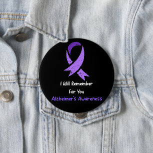 Bóton Redondo 10.16cm O Alzheimer combate a demência consciência