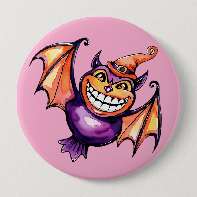 Bóton Redondo 10.16cm O Bat Sorridente (Frente)