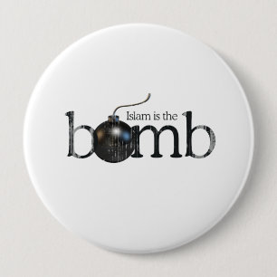 Bóton Redondo 10.16cm O Islão é a bomba Faded.png