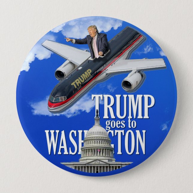 Bóton Redondo 10.16cm O trunfo vai a Washington (Frente)