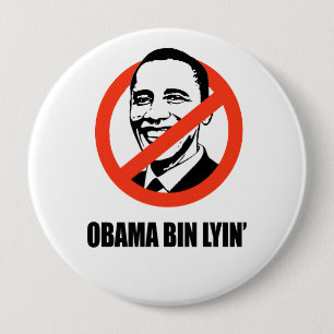 Bóton Redondo 10.16cm Obama caixa lyin