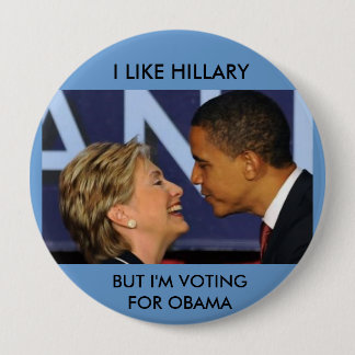 BÓTON REDONDO 10.16CM OBAMA E HILLARY