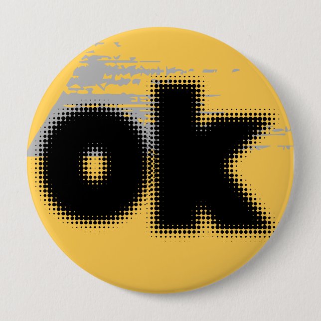 Bóton Redondo 10.16cm "OK Vibes - Simples e Negrito" (Frente)