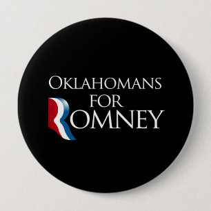 Bóton Redondo 10.16cm Oklahomans para Romney - .png