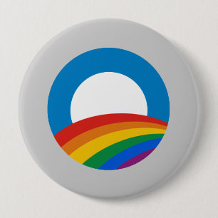 Bóton Redondo 10.16cm Orgulho gay de Obama