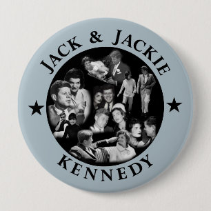 Bóton Redondo 10.16cm Os Kennedys:Jack e Jackie