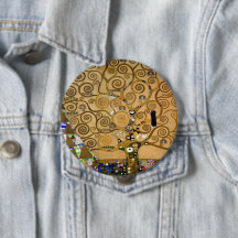 Ouro Swirling Tree of Life Art Deco Simbólico