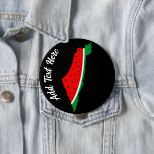 Bóton Redondo 10.16cm Palestina - Mapa Watermelon - Símbolo da liberdade