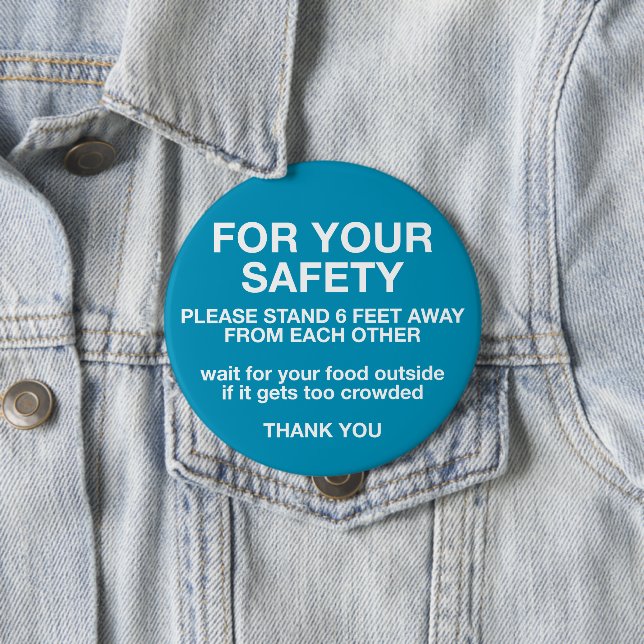 Bóton Redondo 10.16cm Para sua segurança (In Situ)