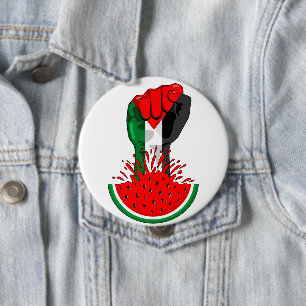 Bóton Redondo 10.16cm Pé de resistência da Palestina em Watermelon