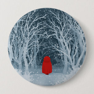 Bóton Redondo 10.16cm Pequeno Chapéu Vermelho