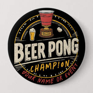 Bóton Redondo 10.16cm Ping Pong Beer League Personalizado