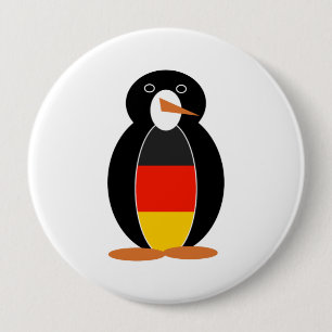 Bóton Redondo 10.16cm Pinguim Alemão - Bandeira Alemã Pinguim