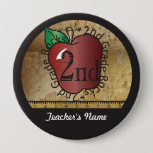 Pino do botão de segundo estilizado do professor