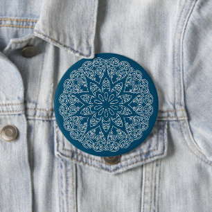 Bóton Redondo 10.16cm Pinte o Seu Próprio MANDALA - Livro de Colorir DIY