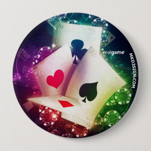 Bóton Redondo 10.16cm Poker