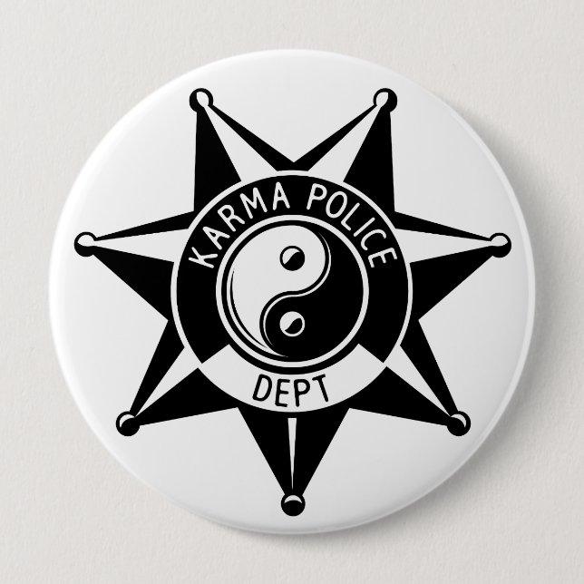 Bóton Redondo 10.16cm Polícia das karmas! (Frente)