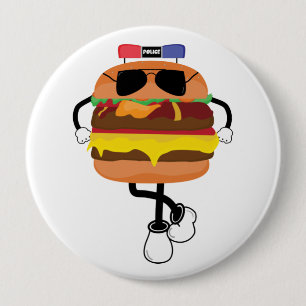 Bóton Redondo 10.16cm Polícia de Burger legal