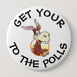 Bóton Redondo 10.16cm Ponha o seu A$$ na pesquisa e vote Botão Humor