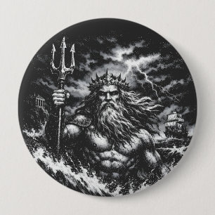Bóton Redondo 10.16cm Poseidon — Senhor do Abismo por BurnsInHell