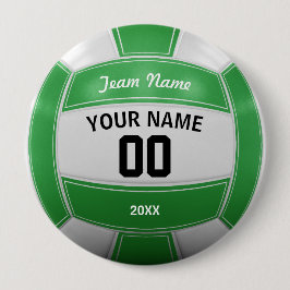 Bóton Redondo 10.16cm Prêmio do Jogador de Voleibol Verde