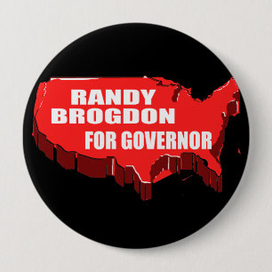 BÓTON REDONDO 10.16CM RANDY BROGDON PARA O GOVERNADOR