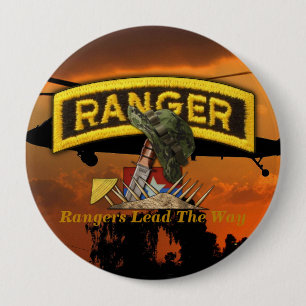 Bóton Redondo 10.16cm Rangers de bordo Veteranos Vets LRRP