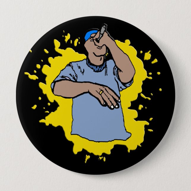 Bóton Redondo 10.16cm Rap de Hiphop (Frente)