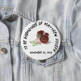 Bóton Redondo 10.16cm Relation-to-Be Boutoniere