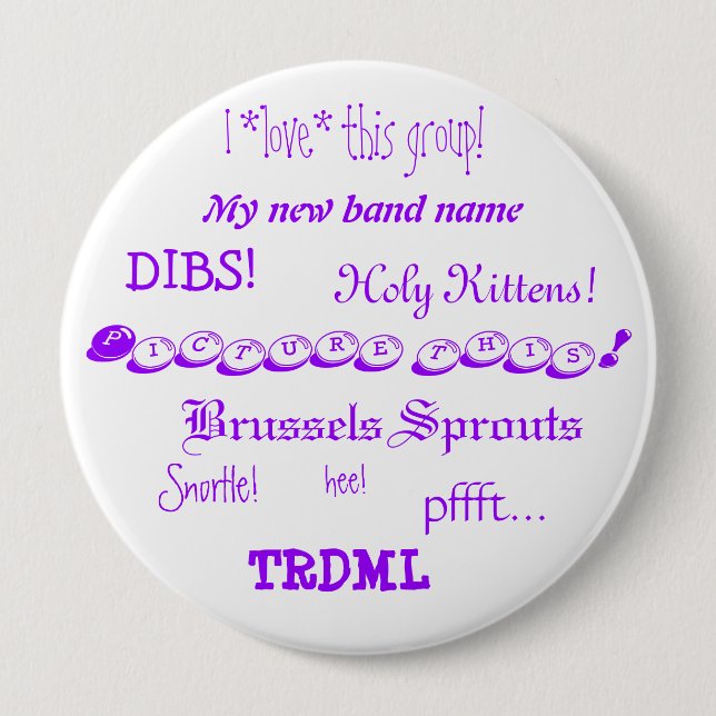 Bóton Redondo 10.16cm Represente isto! botão (Frente)