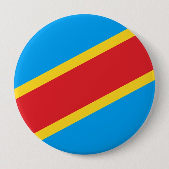 Bóton Redondo 10.16cm República Democrática do Congo (Frente)