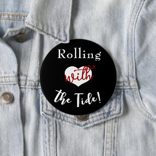 Bóton Redondo 10.16cm Rollin com o botão Tide Alabama GameDay
