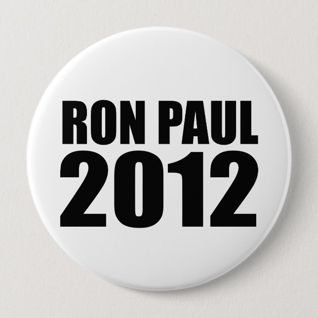 Bóton Redondo 10.16cm Ron Paul em 2012 (Frente)
