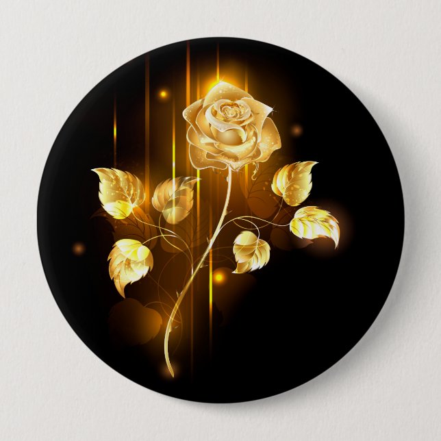 Bóton Redondo 10.16cm rosa do ouro ( rosa dourado ) (Frente)