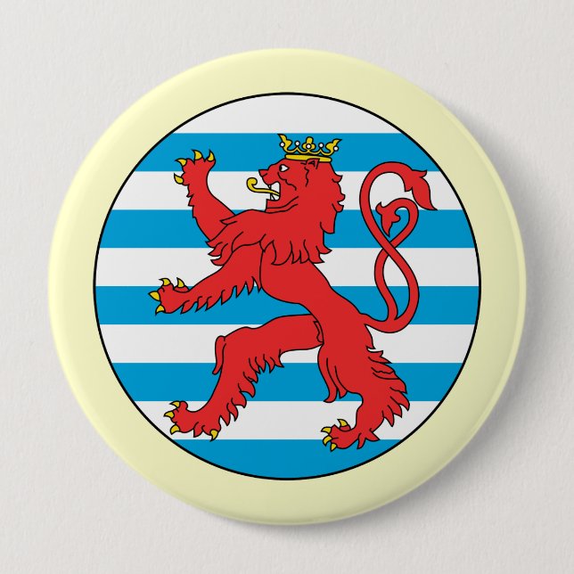 Bóton Redondo 10.16cm Roundel Luxembourg, Luxembourg (Frente)