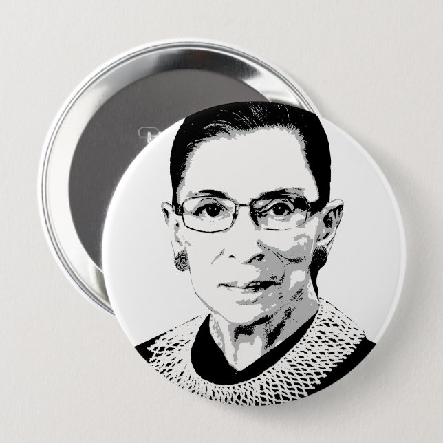 Bóton Redondo 10.16cm Ruth Bader Ginsburg (Frente & Verso)