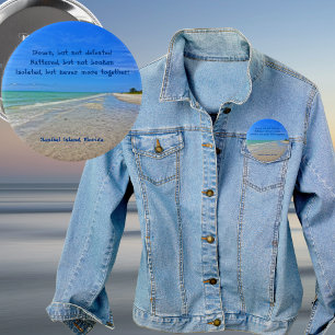 Bóton Redondo 10.16cm Sanibel Island Beach Florida Pre Hurricane Ian