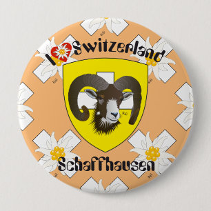 Bóton Redondo 10.16cm Schaffhausen - Suíça Suisse - Svizzera Button