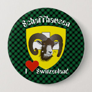 Bóton Redondo 10.16cm Schaffhausen - Suíça Suisse - Svizzera Button