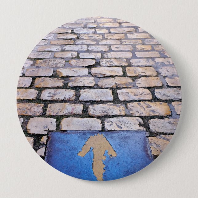 Bóton Redondo 10.16cm Seta amarela (Frente)