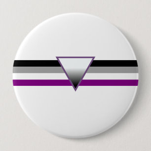 Bóton Redondo 10.16cm Sinalizador de Orgulho Asexual