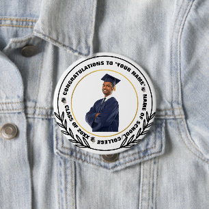 Bóton Redondo 10.16cm Skaymarts   Celebração de Graduação de Graduação