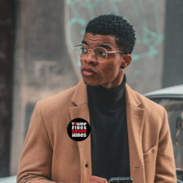 Bóton Redondo 10.16cm Slogan vermelho do protesto anti-trump