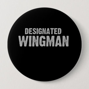 Bóton Redondo 10.16cm T-shirt DESIGNADO do WINGMAN