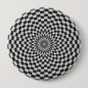 Bóton Redondo 10.16cm Tecido circular no botão monocromático