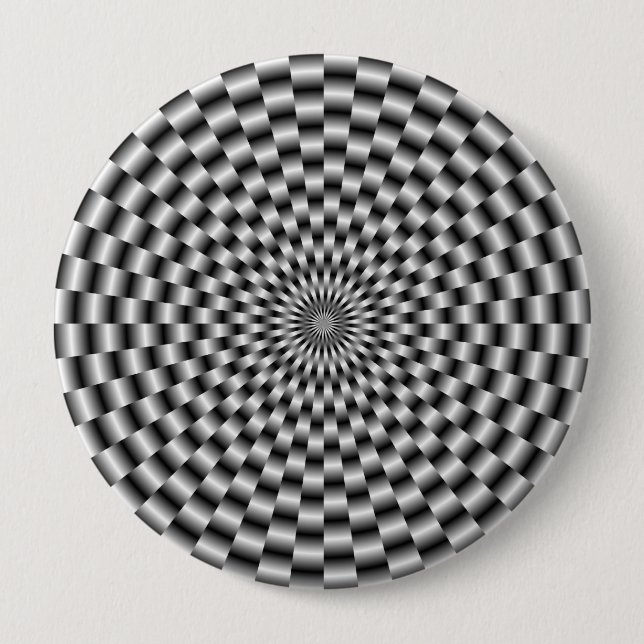 Bóton Redondo 10.16cm Tecido circular no botão monocromático (Frente)